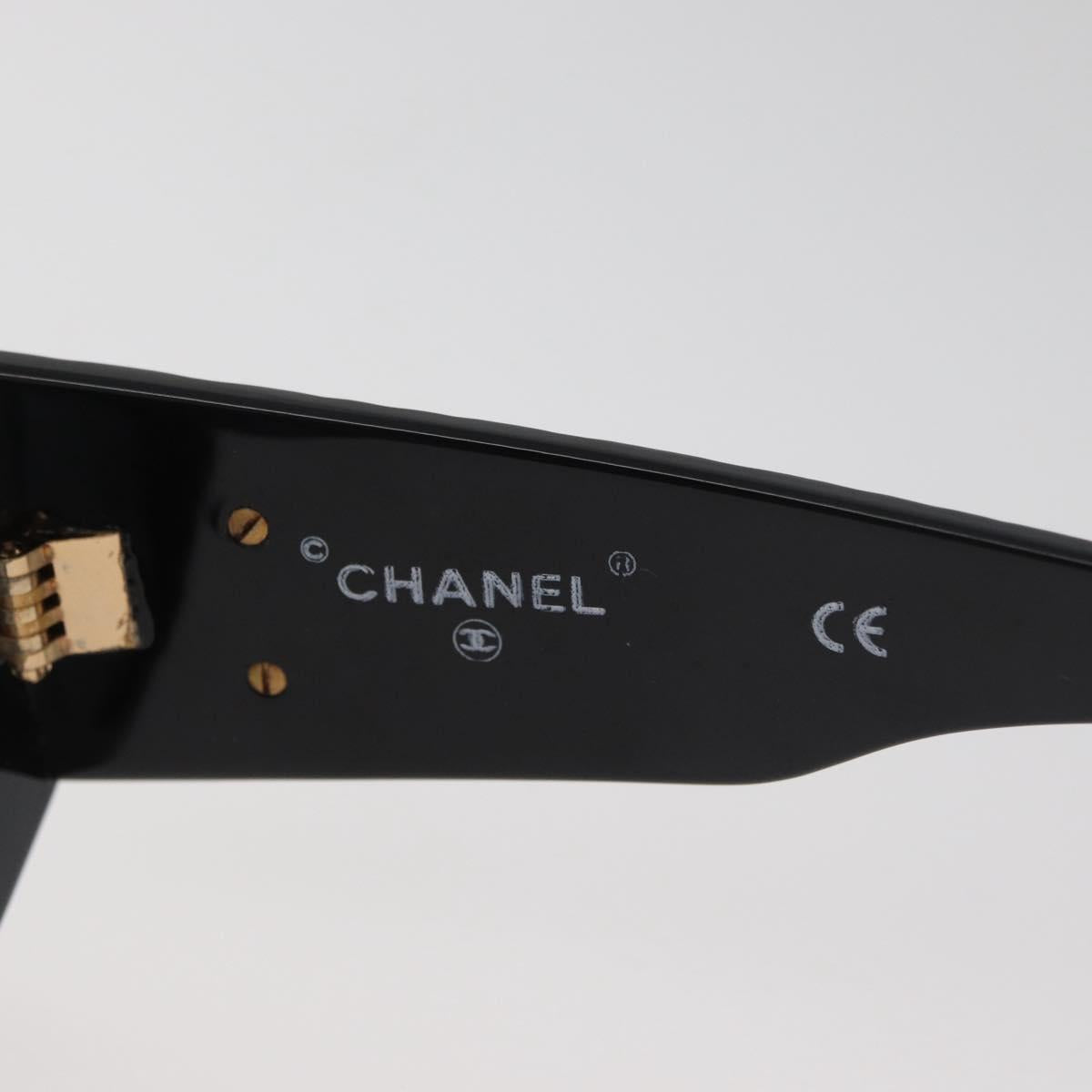 CHANEL Sunglasses plastic Black CC Auth yk20431
