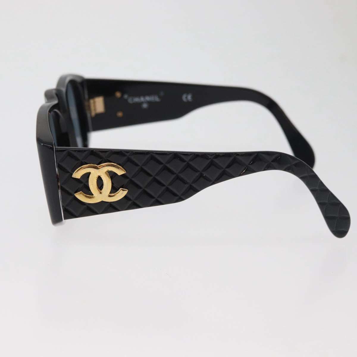 CHANEL Sunglasses plastic Black CC Auth yk20431