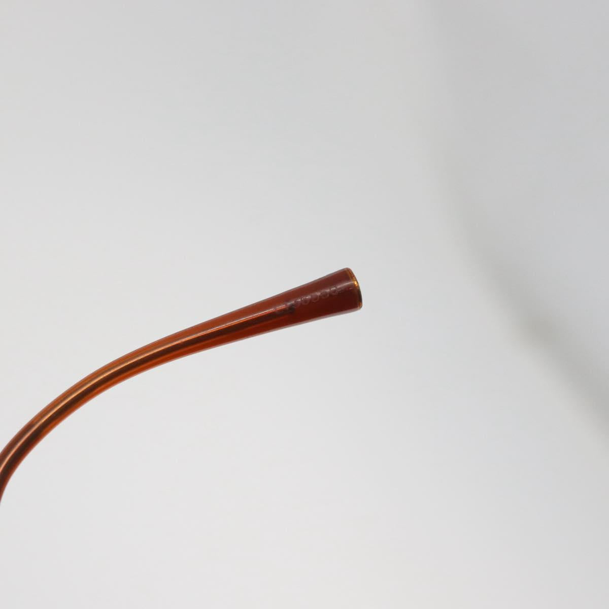 CHANEL Sunglasses metal Orange CC Auth yk20432M