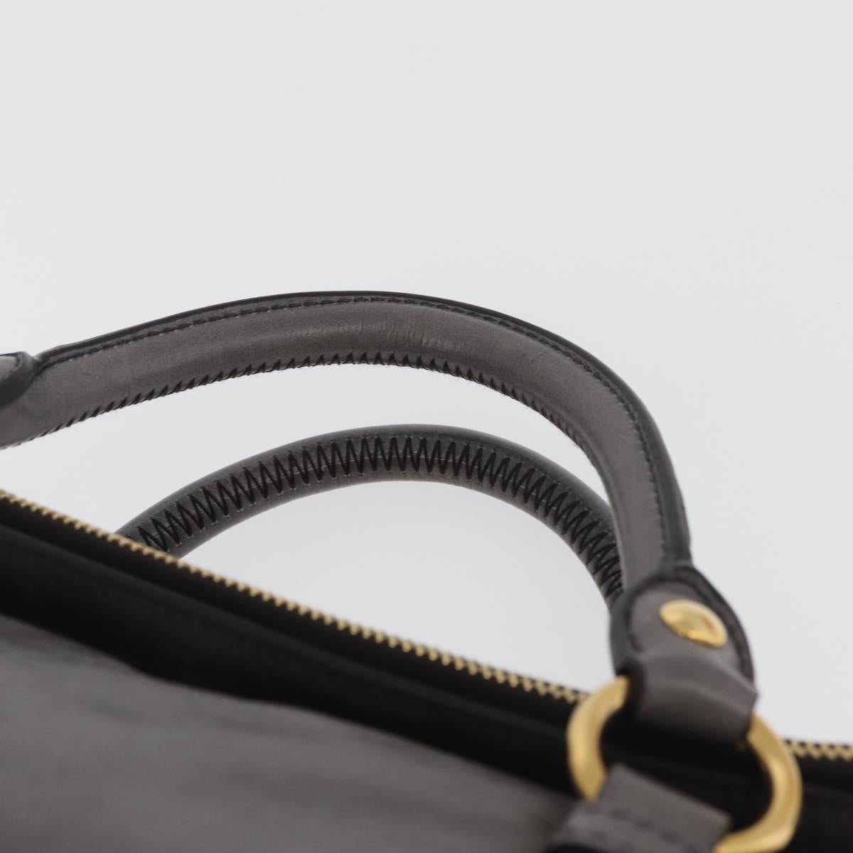 Miu Miu Hand Bag Leather 2way Gray Gold Auth yk20442SAM