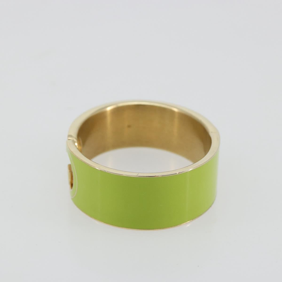 GUCCI Cuffs Bracelet metal S Green Auth yk20445M