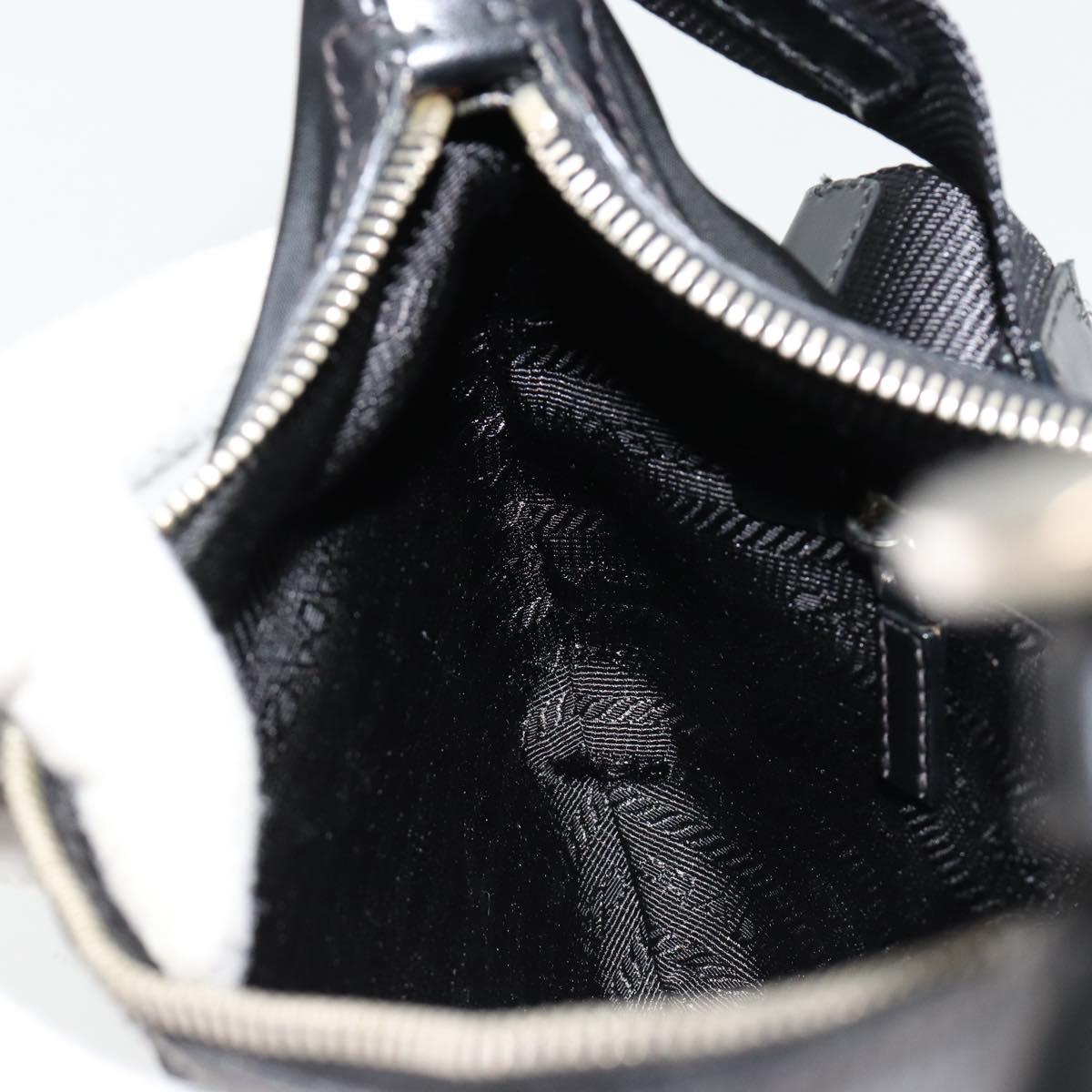 PRADA Shoulder Bag Nylon Black Silver Auth yk20451SAM