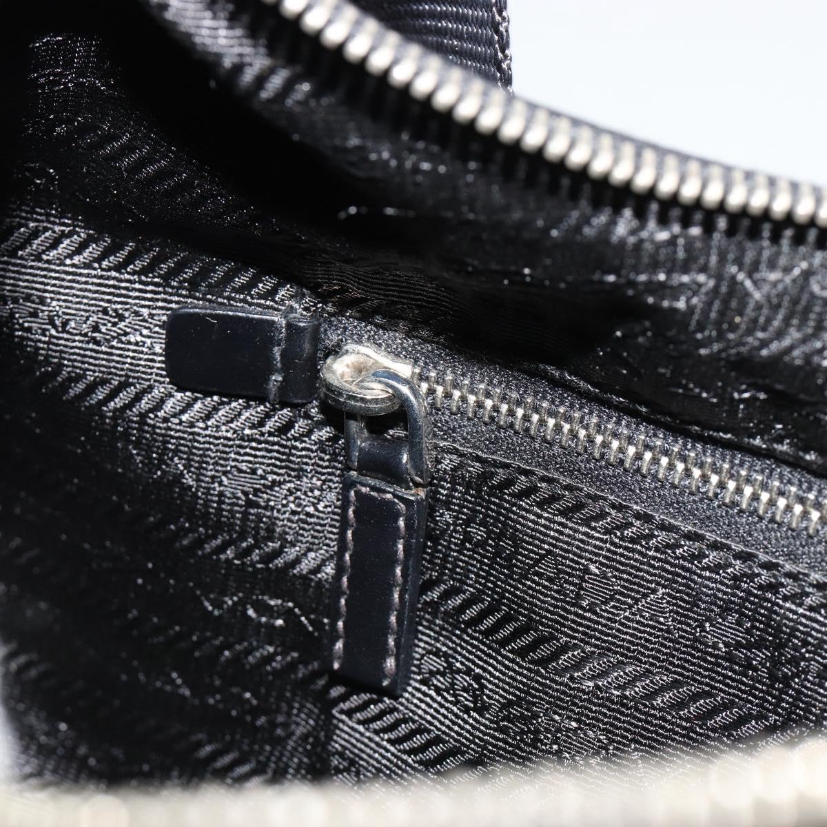 PRADA Shoulder Bag Nylon Black Silver Auth yk20451SAM