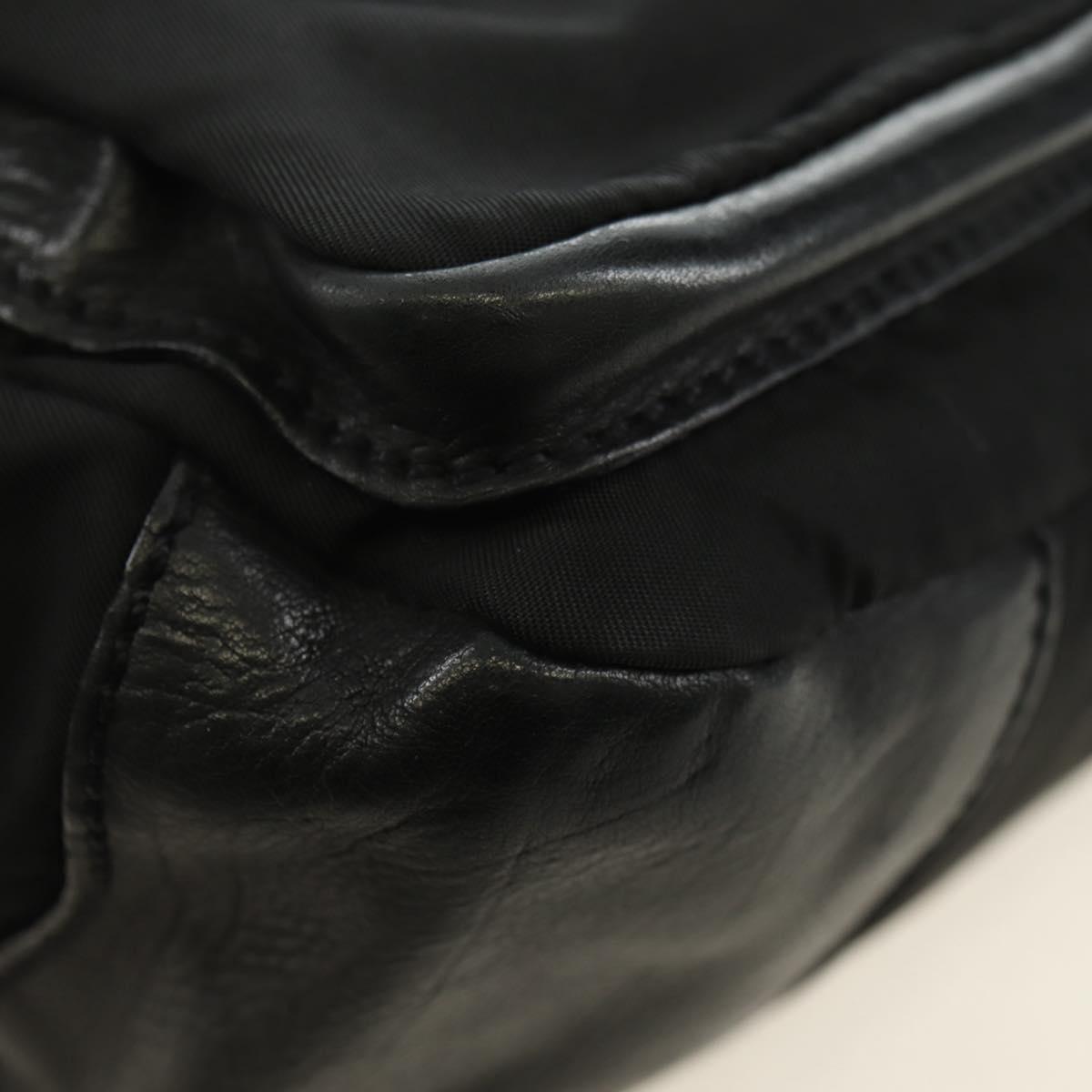 PRADA Shoulder Bag Nylon Black Silver Auth yk20454SAV