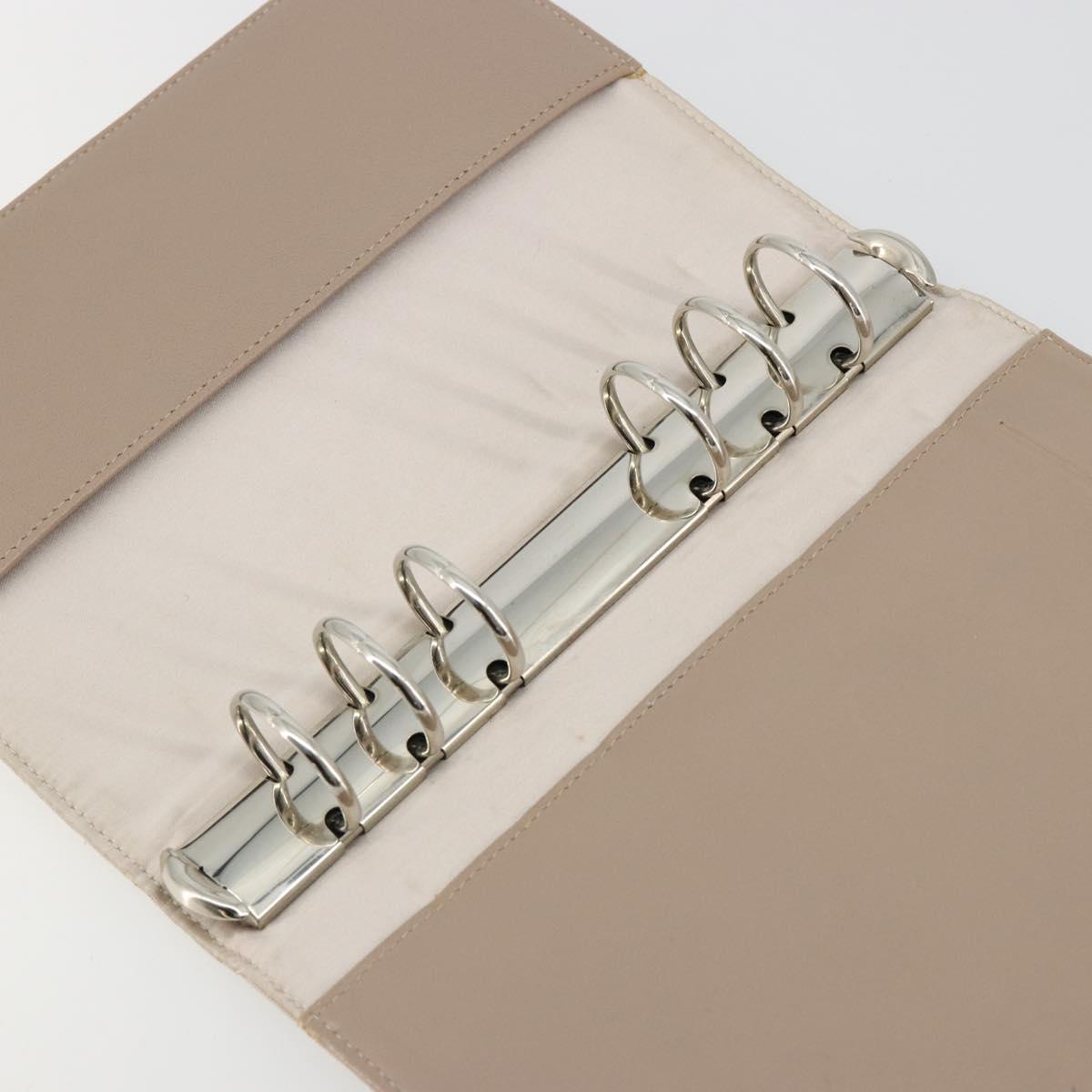CHANEL New Travel Line Day Planner Cover Canvas Beige Silver CC Auth yk20472