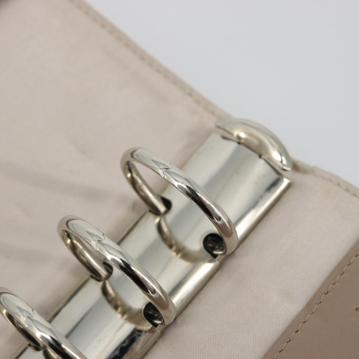 CHANEL New Travel Line Day Planner Cover Canvas Beige Silver CC Auth yk20472