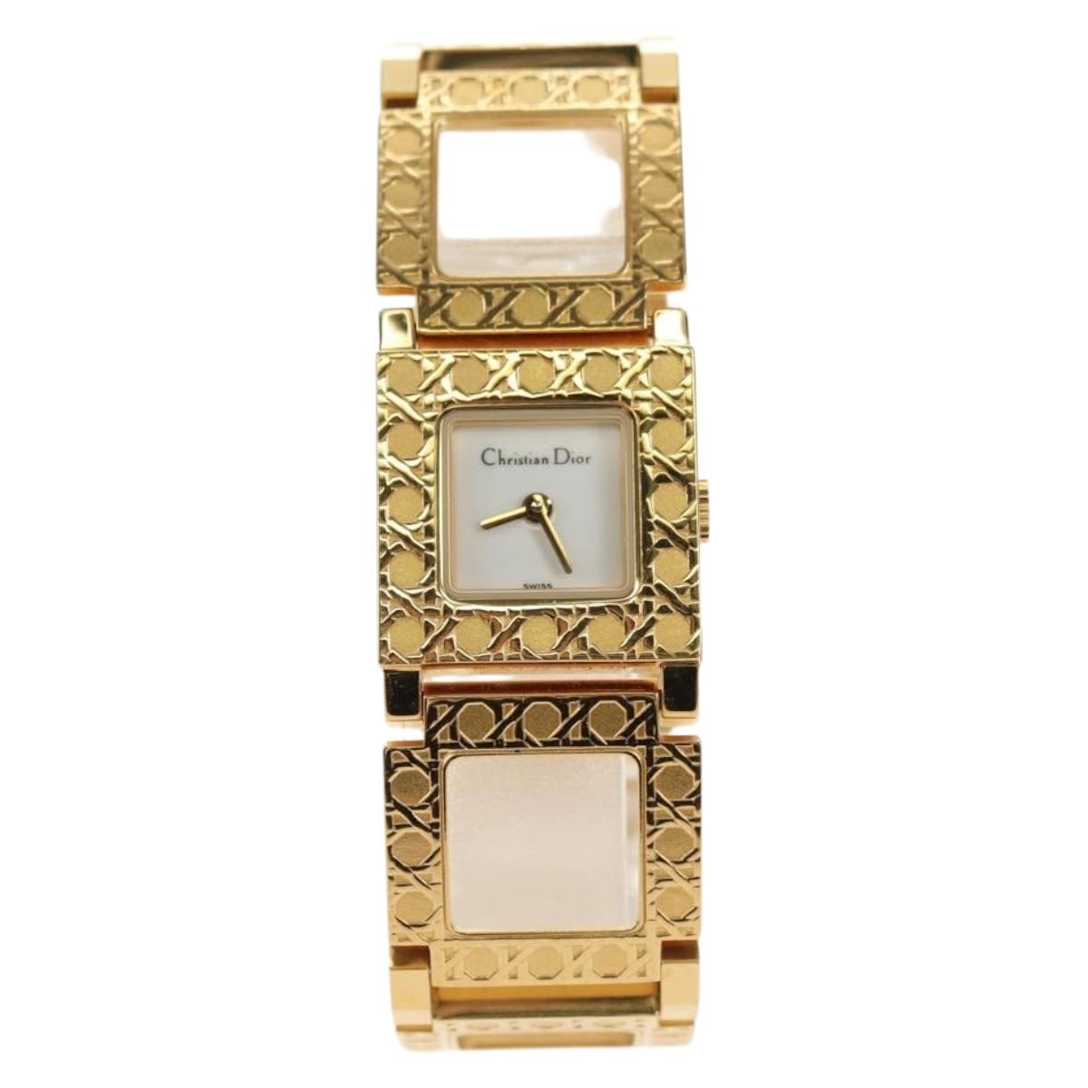 Christian Dior La Parisienne Watches metal Gold Auth yk20475M