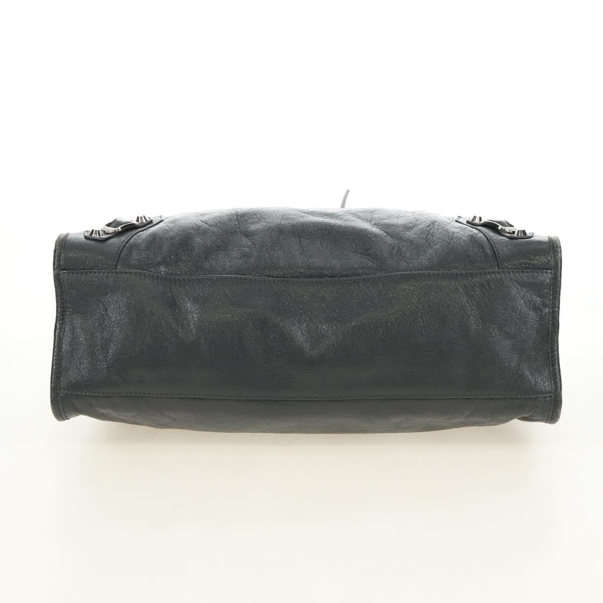 BALENCIAGA The City Hand Bag Leather 2way Gray Silver 115748 Auth yk20478SAM