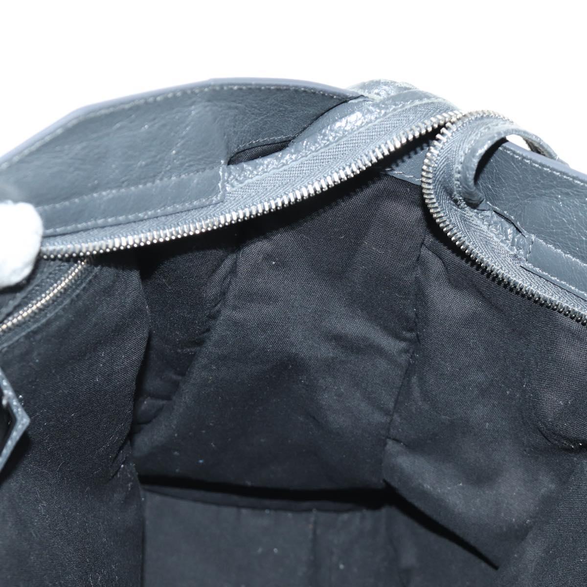 BALENCIAGA The City Hand Bag Leather 2way Gray Silver 115748 Auth yk20478SAM