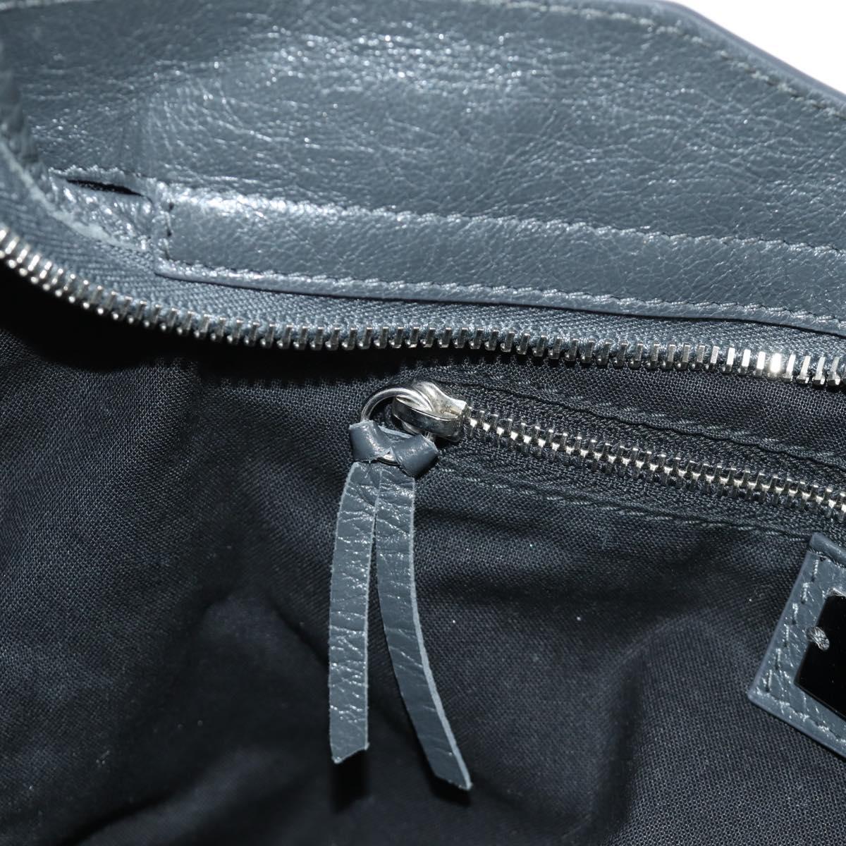 BALENCIAGA The City Hand Bag Leather 2way Gray Silver 115748 Auth yk20478SAM