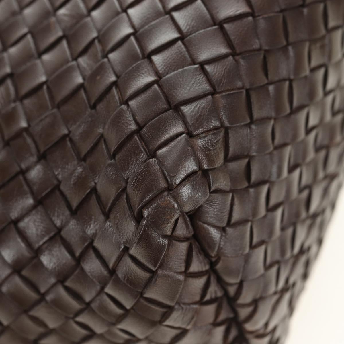 BOTTEGA VENETA INTRECCIATO Cabas PM Bag Leather Brown 141498 Auth yk20479SAV