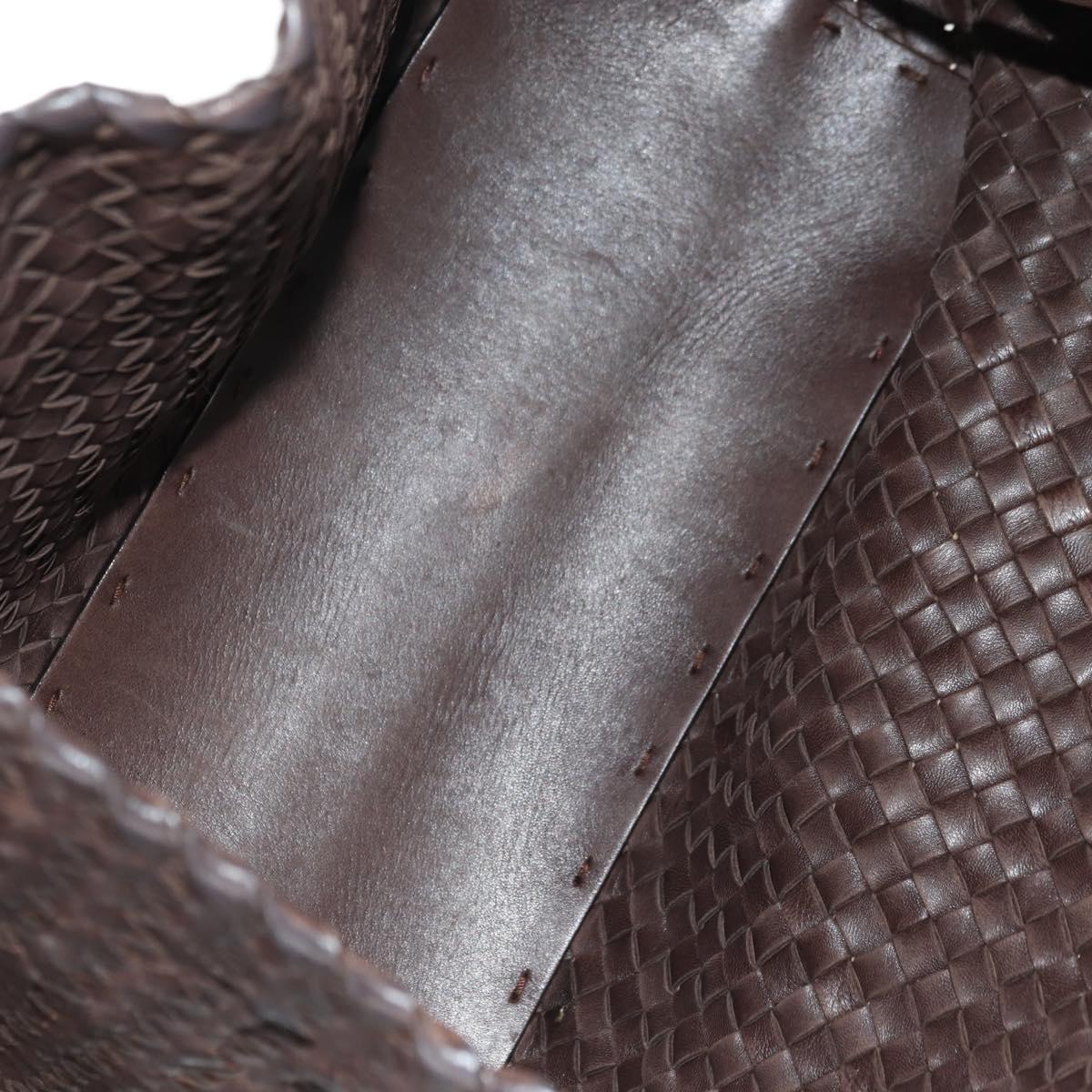 BOTTEGA VENETA INTRECCIATO Cabas PM Bag Leather Brown 141498 Auth yk20479SAV