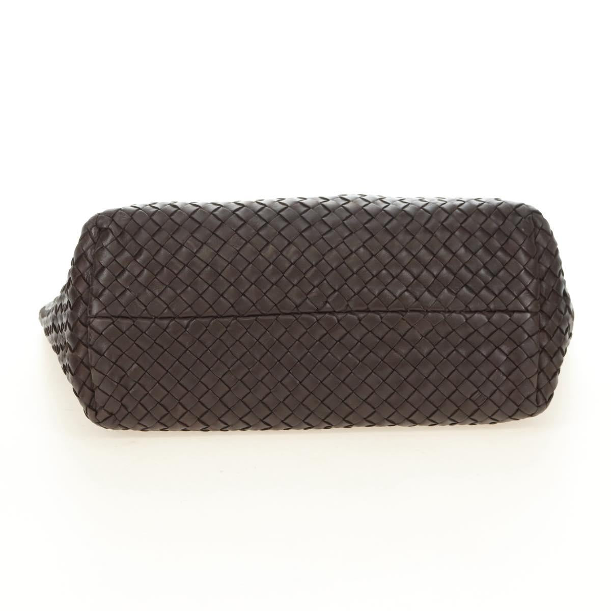 BOTTEGA VENETA INTRECCIATO Cabas PM Bag Leather Brown 141498 Auth yk20479SAV