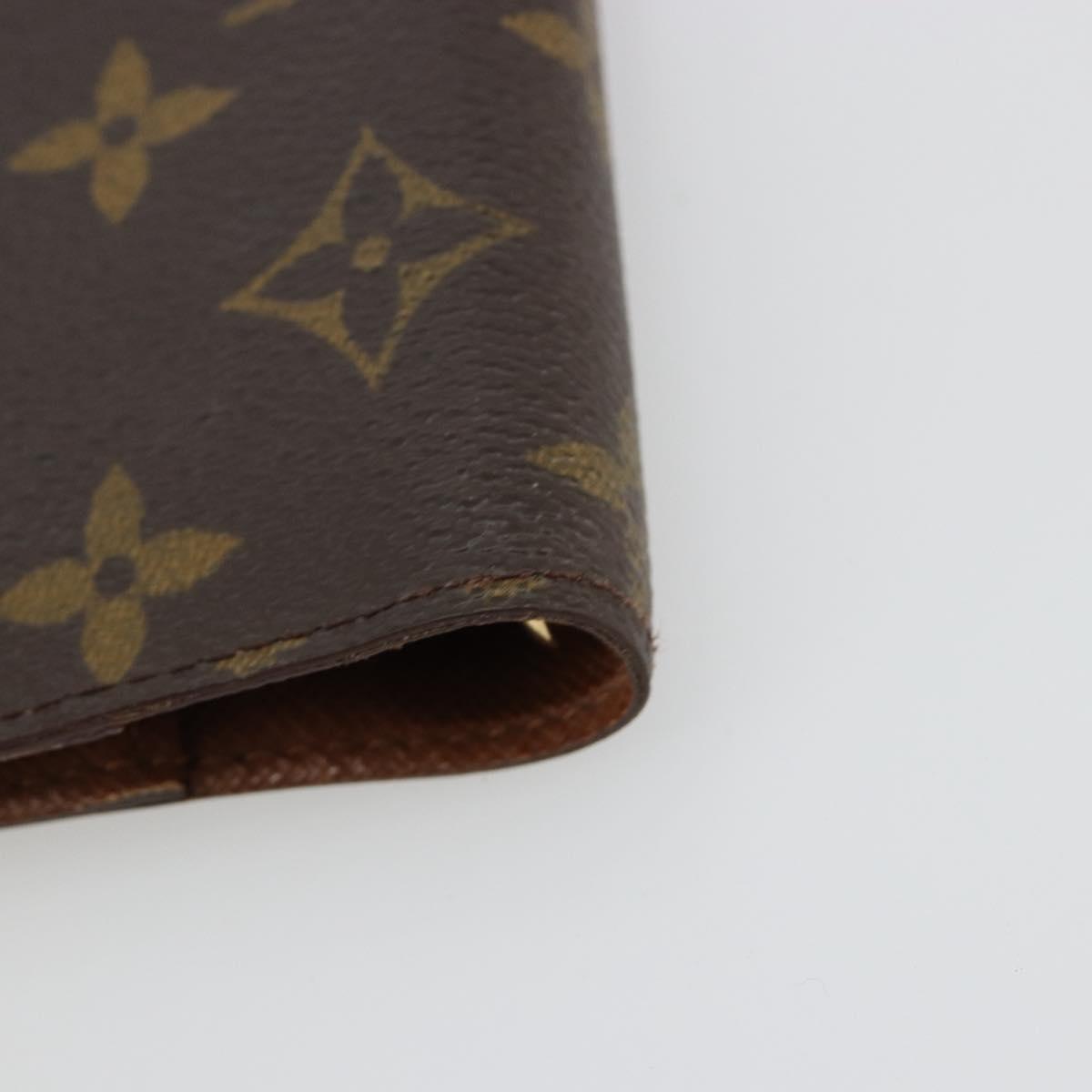 LOUIS VUITTON Monogram Agenda PM Day Planner Cover R20005 LV Auth yk20482