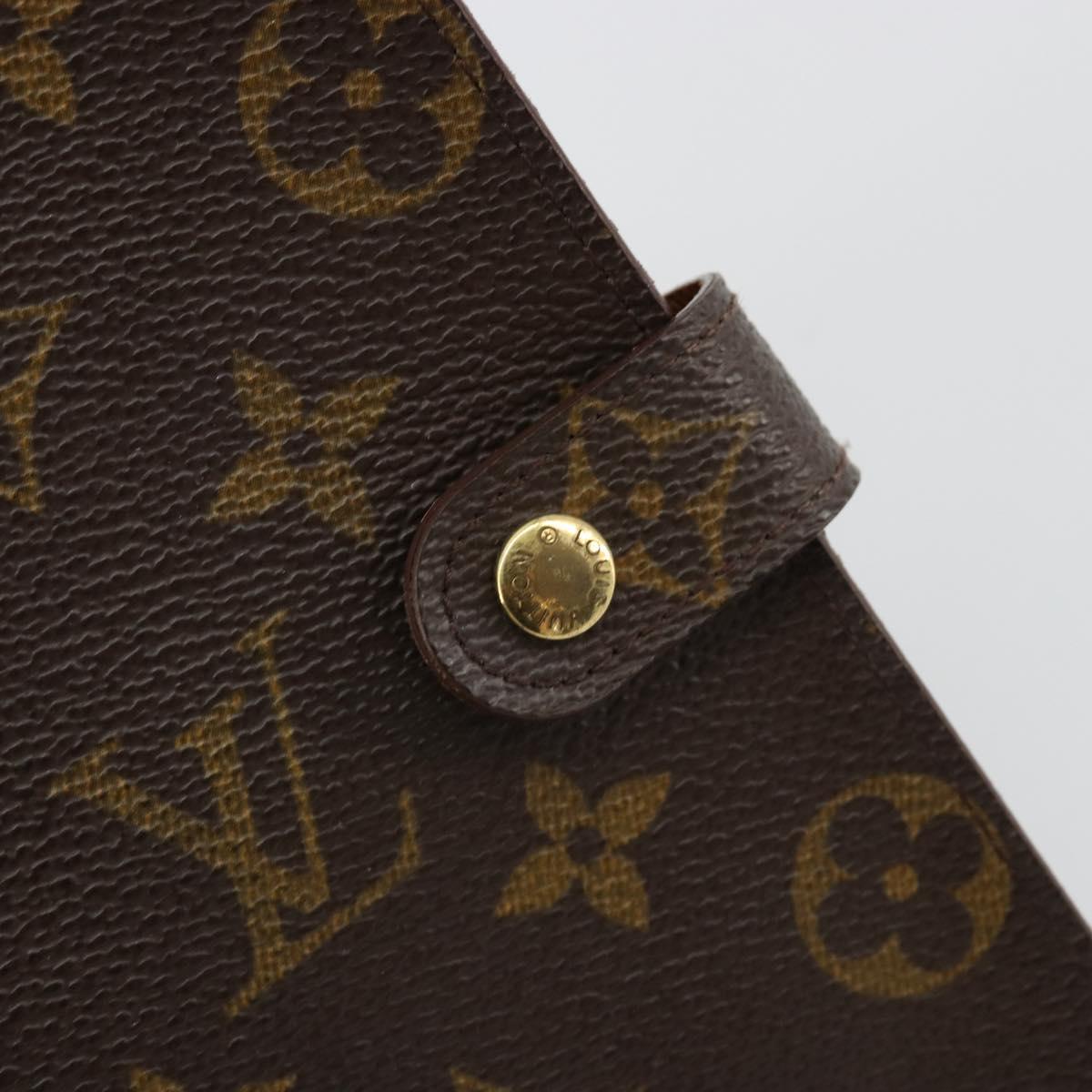 LOUIS VUITTON Monogram Agenda PM Day Planner Cover R20005 LV Auth yk20482