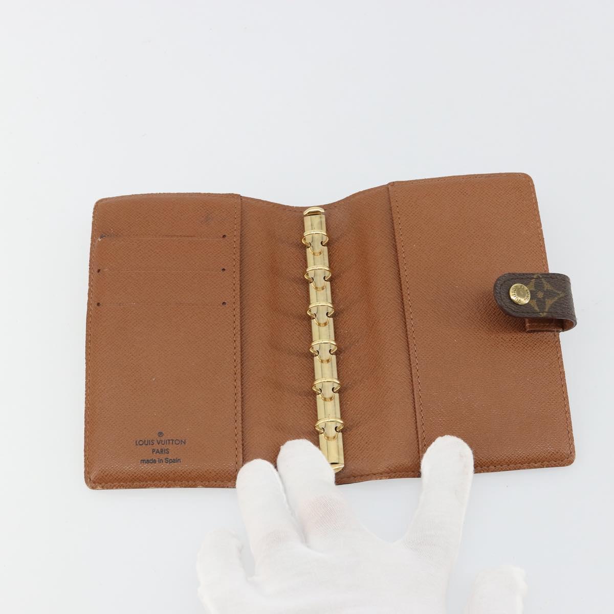 LOUIS VUITTON Monogram Agenda PM Day Planner Cover R20005 LV Auth yk20482