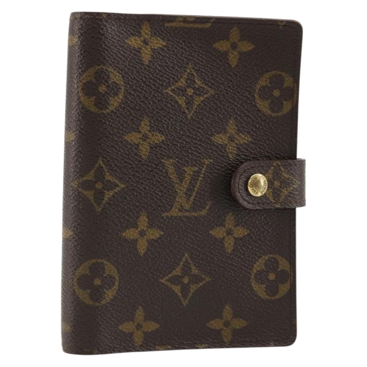 LOUIS VUITTON Monogram Agenda PM Day Planner Cover R20005 LV Auth yk20482