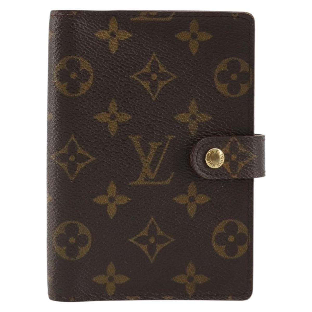 LOUIS VUITTON Monogram Agenda PM Day Planner Cover R20005 LV Auth yk20482
