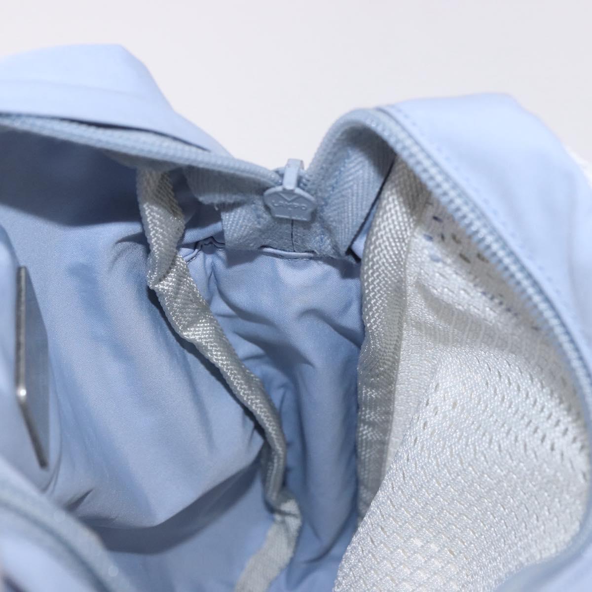 PRADA Sports Line Shoulder Bag Nylon Blue Silver Auth yk20492A
