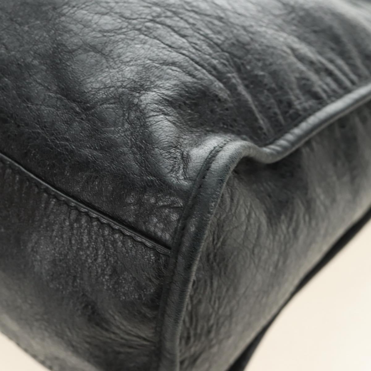BALENCIAGA The Giant City Bag Leather 2way Black Gold 281770 Auth yk20502SAM
