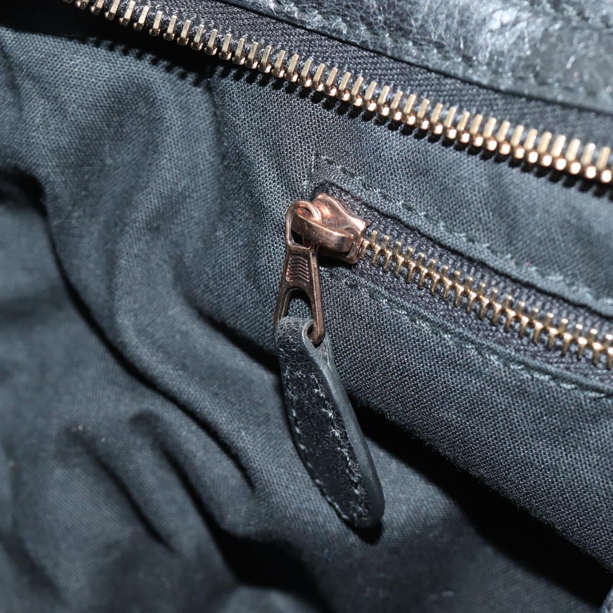 BALENCIAGA The Giant City Bag Leather 2way Black Gold 281770 Auth yk20502SAM