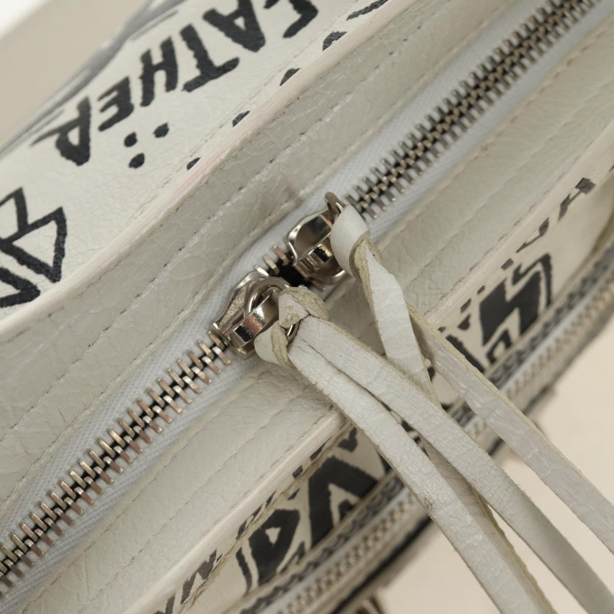 BALENCIAGA Graffiti Classic Mini City Leather 2way White 300295 Auth yk20504SAM