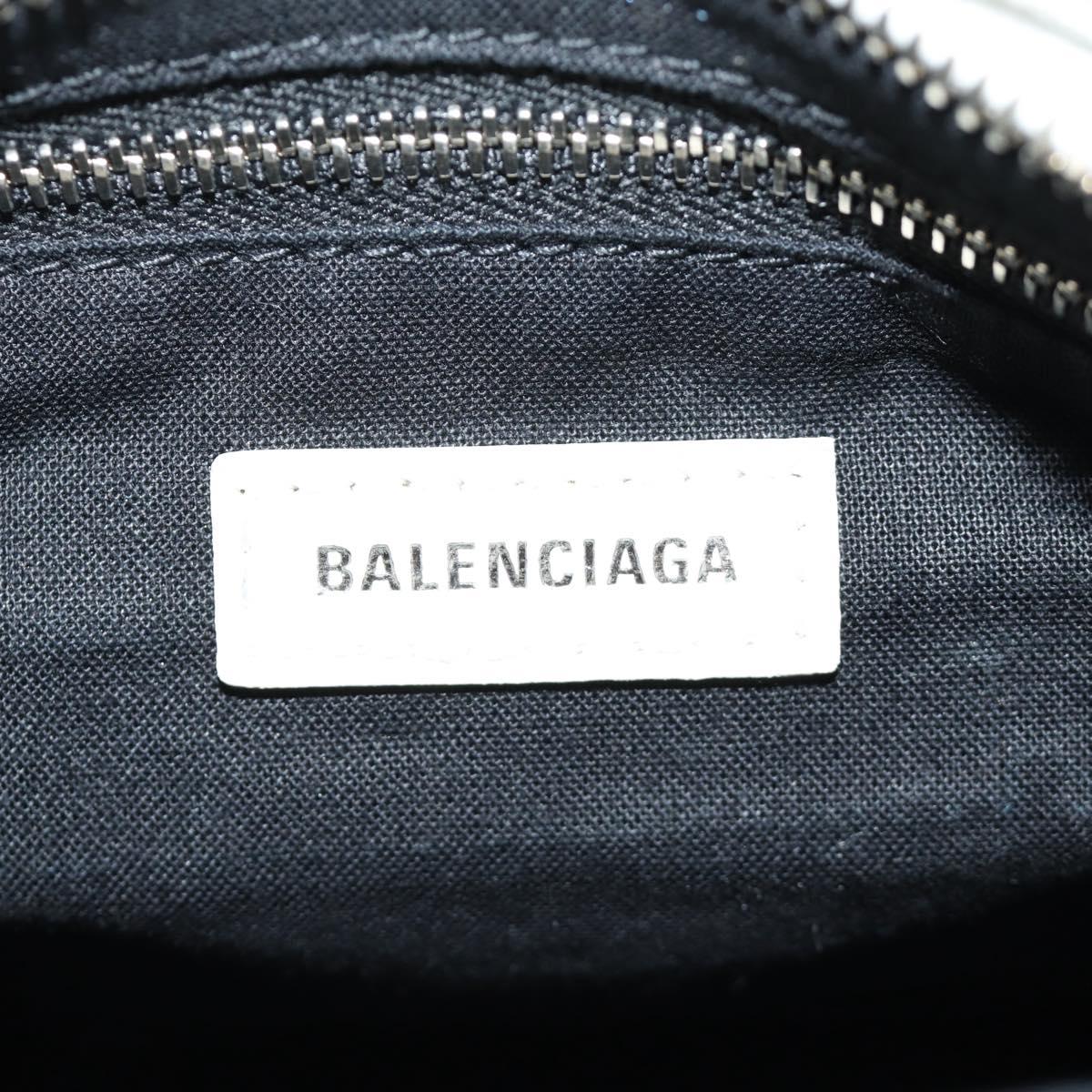 BALENCIAGA Graffiti Classic Mini City Leather 2way White 300295 Auth yk20504SAM