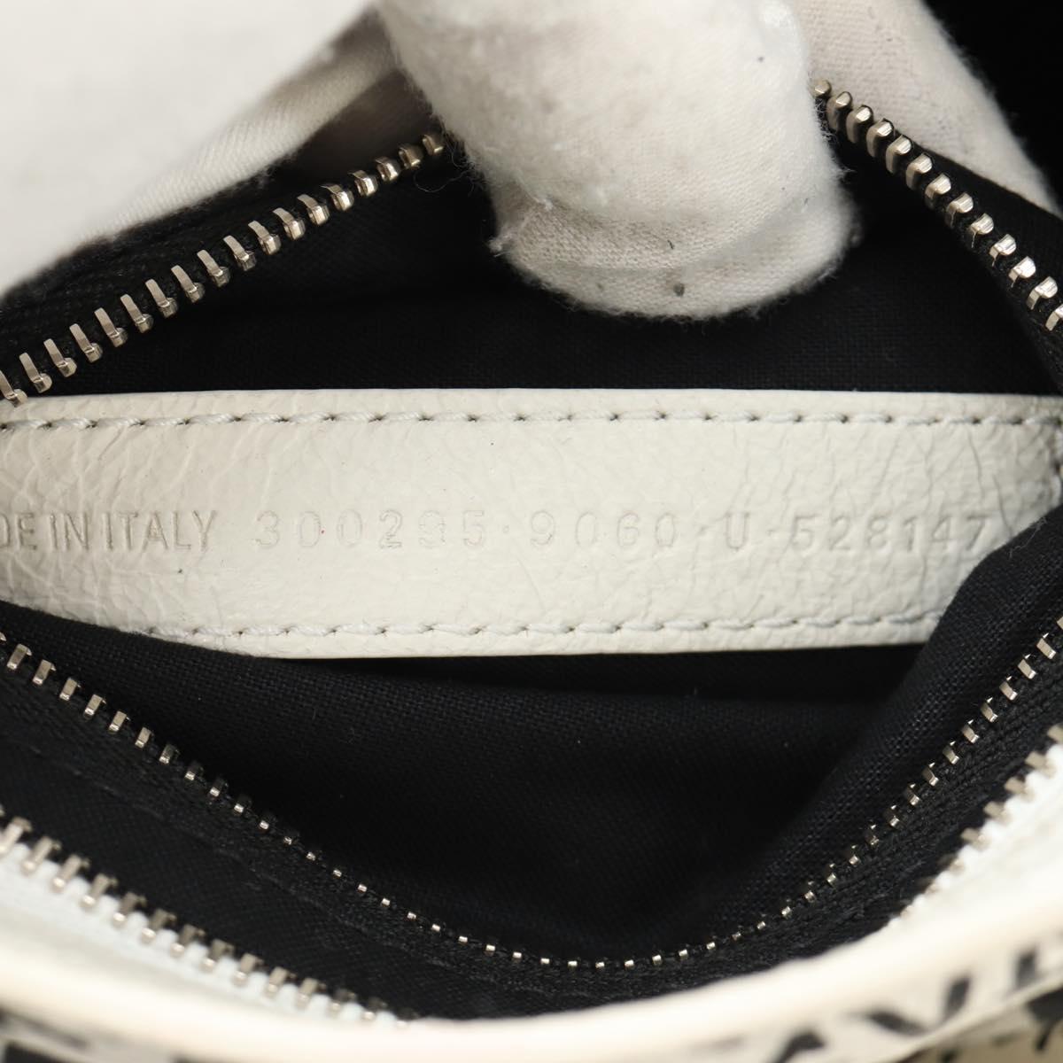 BALENCIAGA Graffiti Classic Mini City Leather 2way White 300295 Auth yk20504SAM