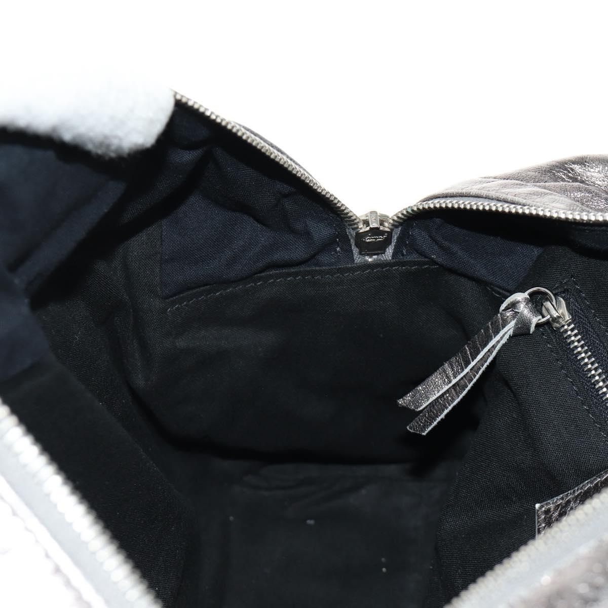 BALENCIAGA The Box Hand Bag Leather 2way Silver 145694 Auth yk20505SAM