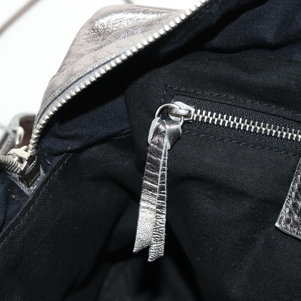 BALENCIAGA The Box Hand Bag Leather 2way Silver 145694 Auth yk20505SAM