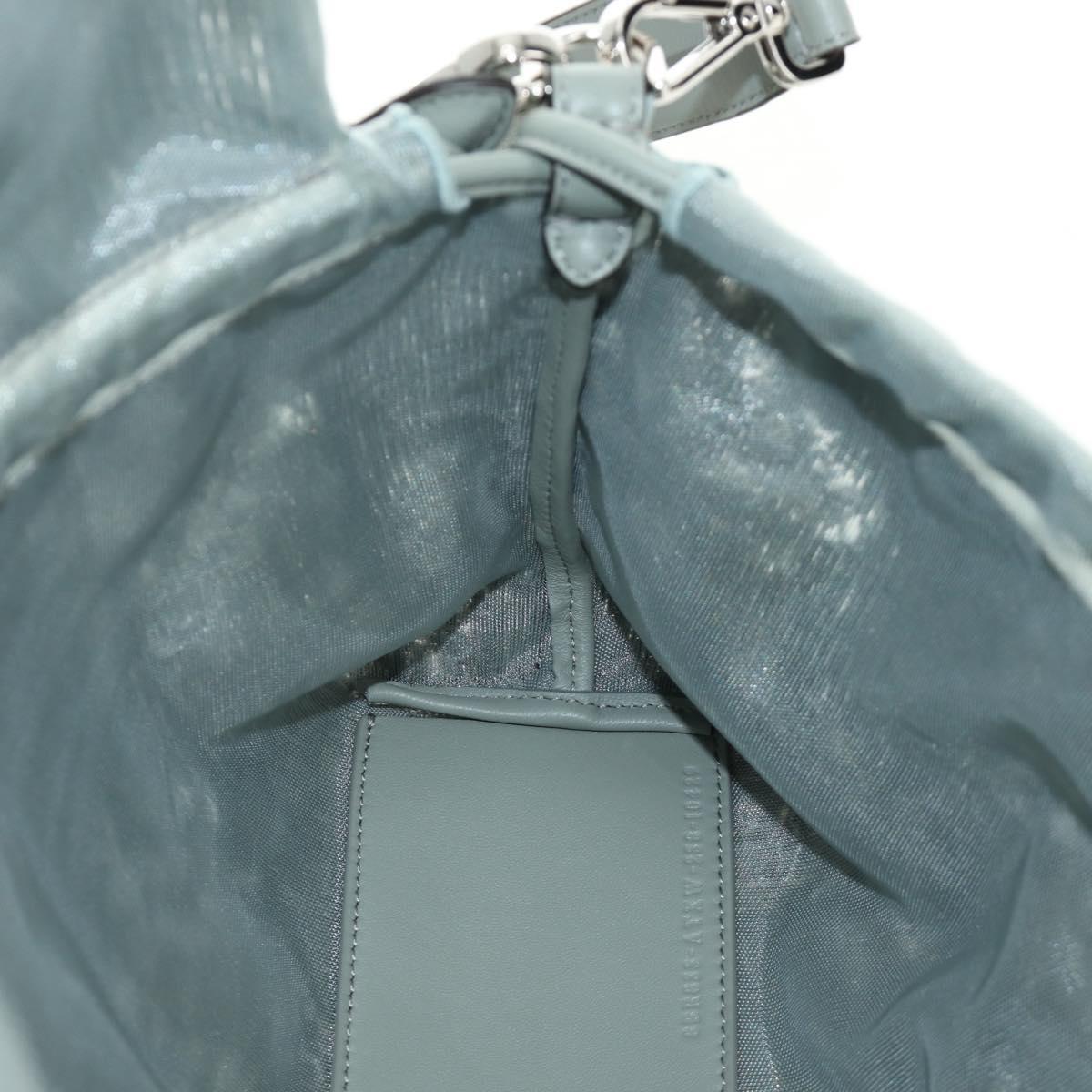 FENDI Mamma Baguette Shoulder Bag Beads 2way Green Silver Auth yk20510SM