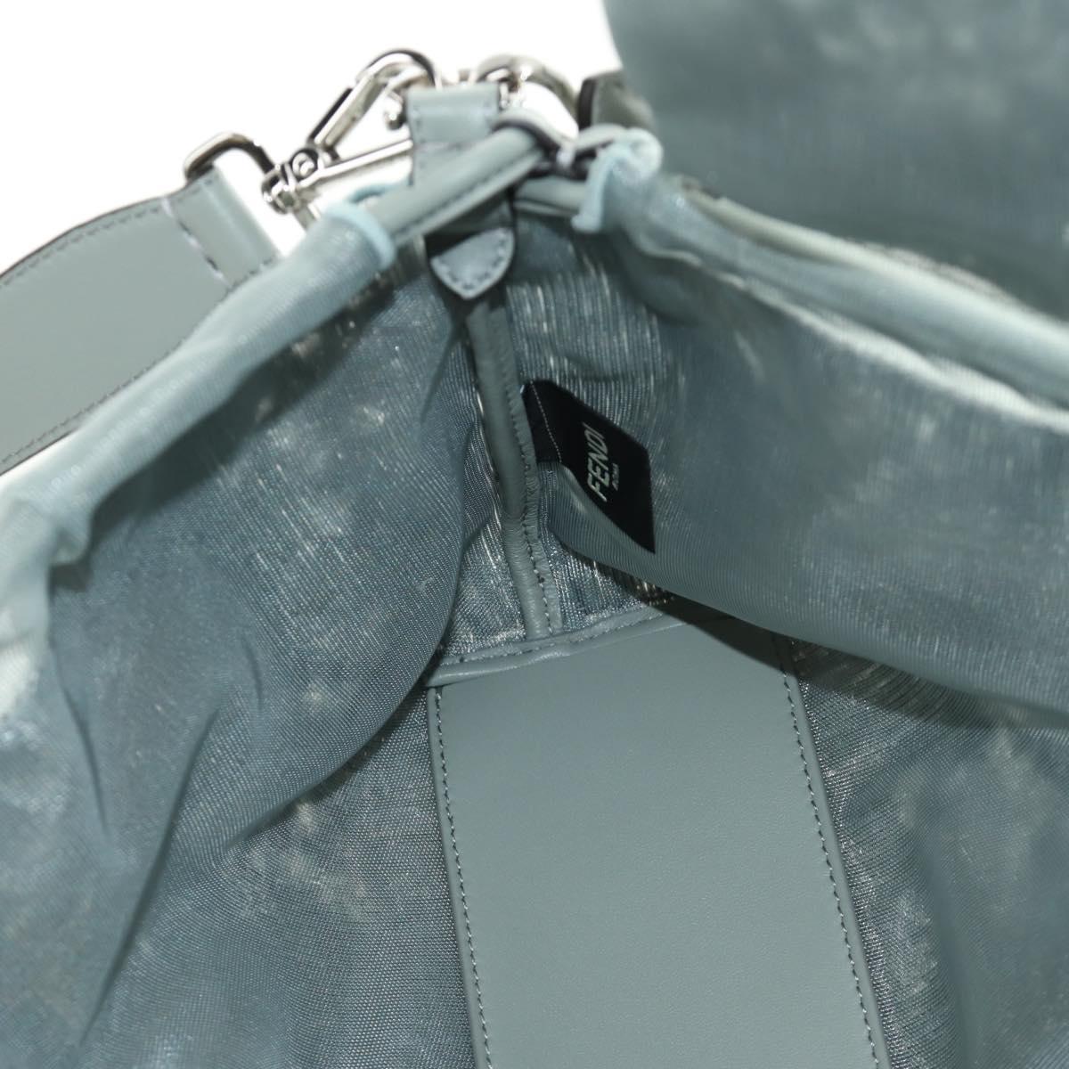 FENDI Mamma Baguette Shoulder Bag Beads 2way Green Silver Auth yk20510SM