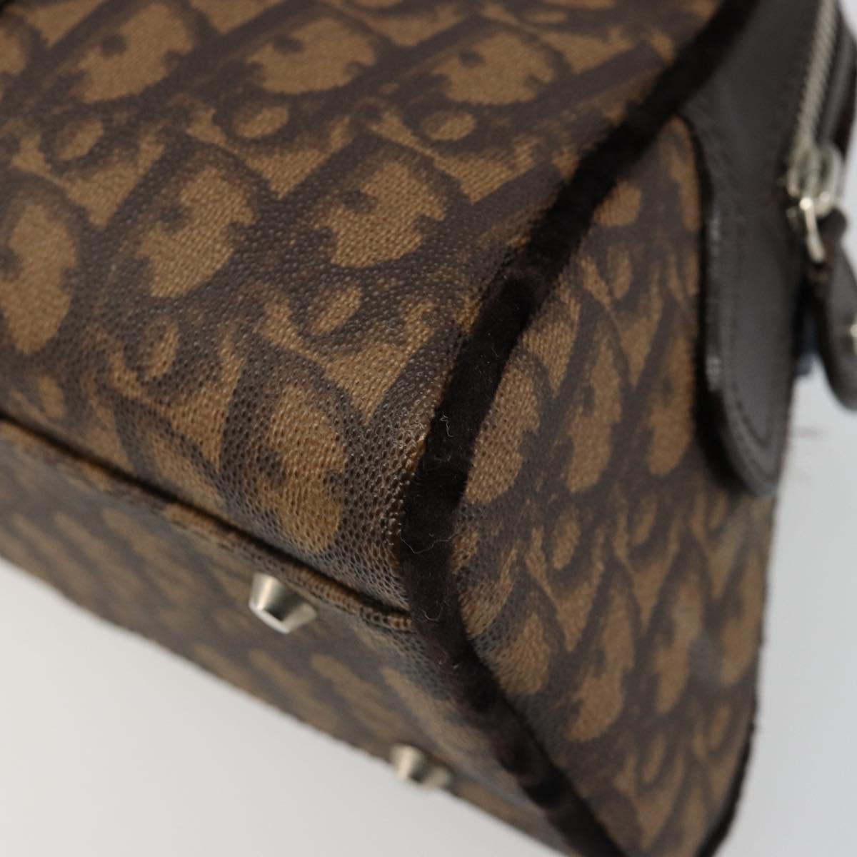 Christian Dior Trotter Canvas Romantic Chain Bag PVC Brown Auth yk20518SAV