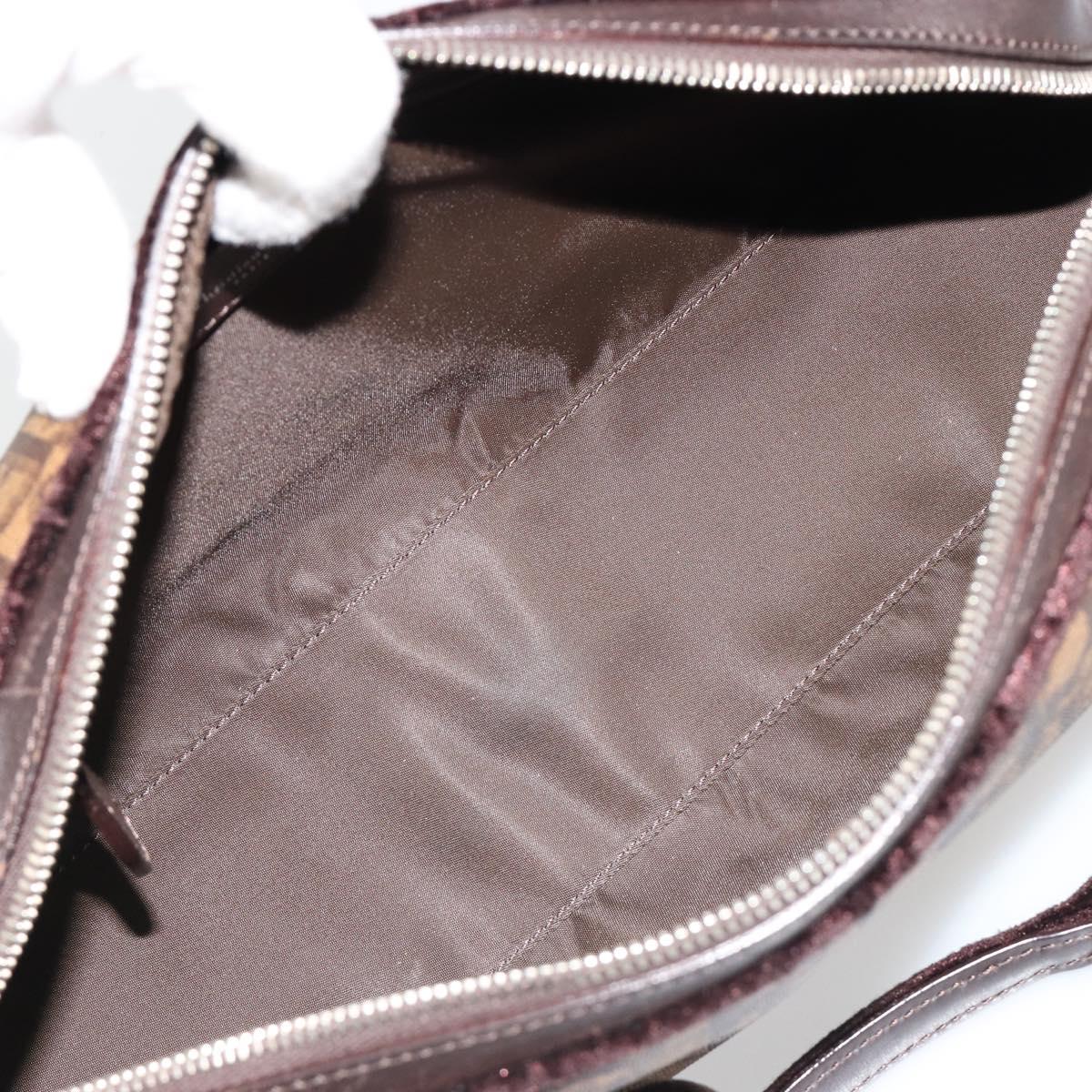 Christian Dior Trotter Canvas Romantic Chain Bag PVC Brown Auth yk20518SAV
