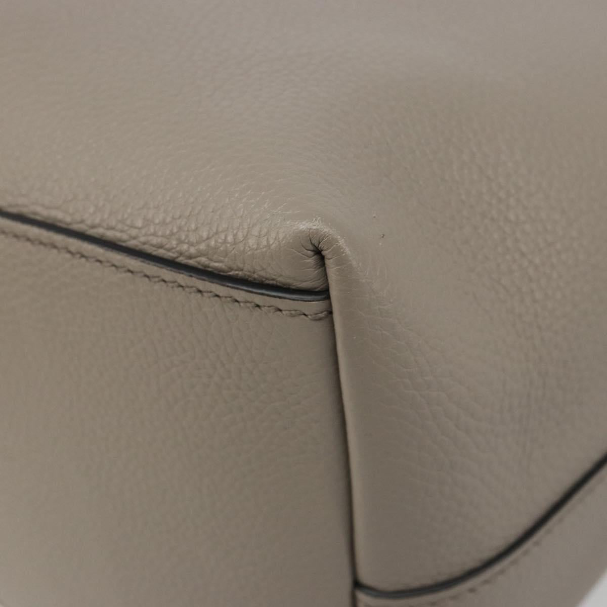 PRADA Shoulder Bag Leather Gray Gold 1BC051 Auth yk20522SAV