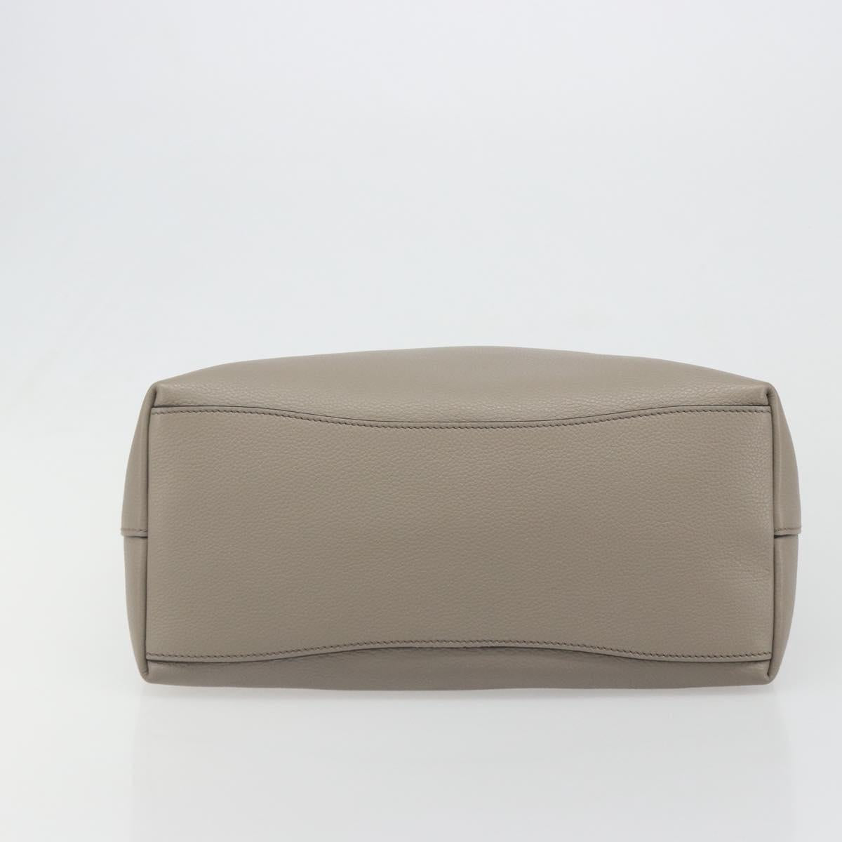 PRADA Shoulder Bag Leather Gray Gold 1BC051 Auth yk20522SAV