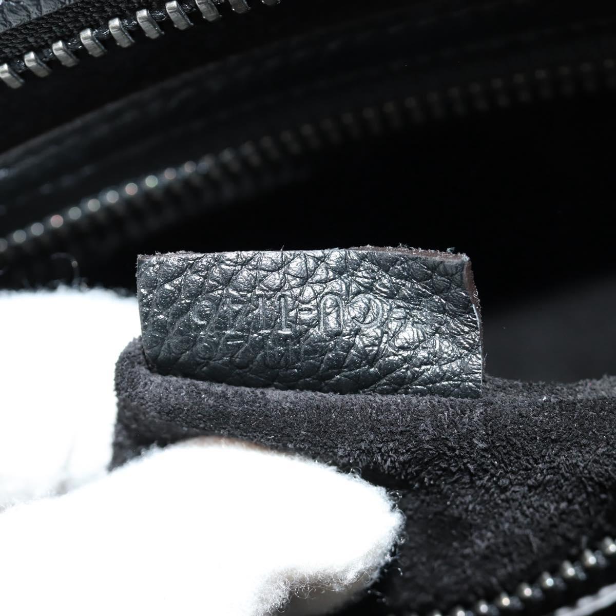 CELINE Luggage Mini Shopper Hand Bag Leather Black Silver Auth yk20526SAM