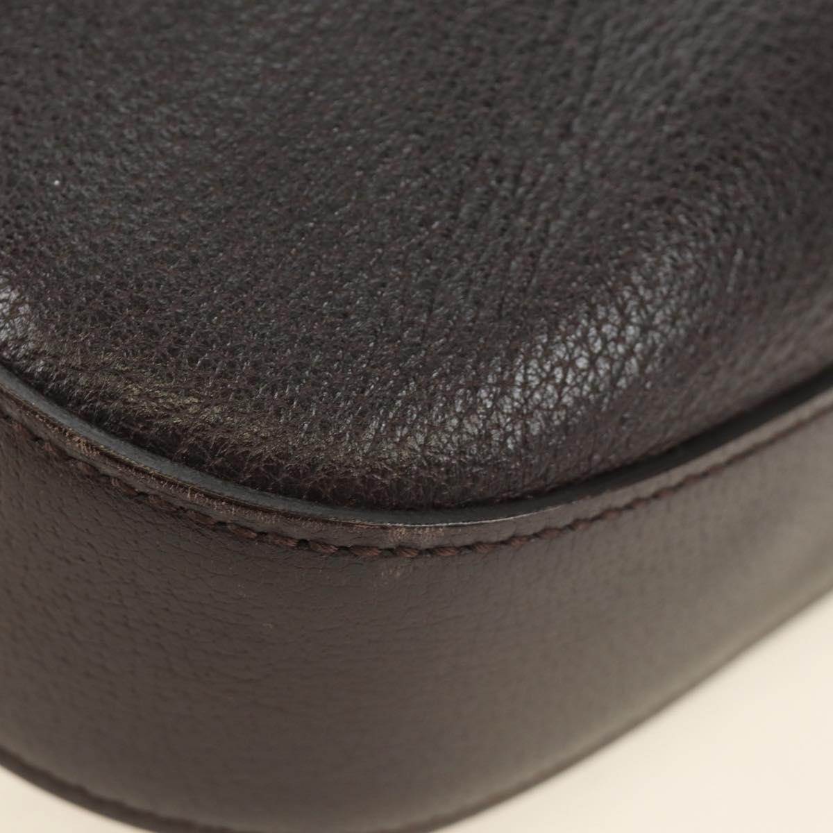 GUCCI New Jackie Web Sherry Line Bag Leather Brown Gold 365458 Auth yk20531SAM