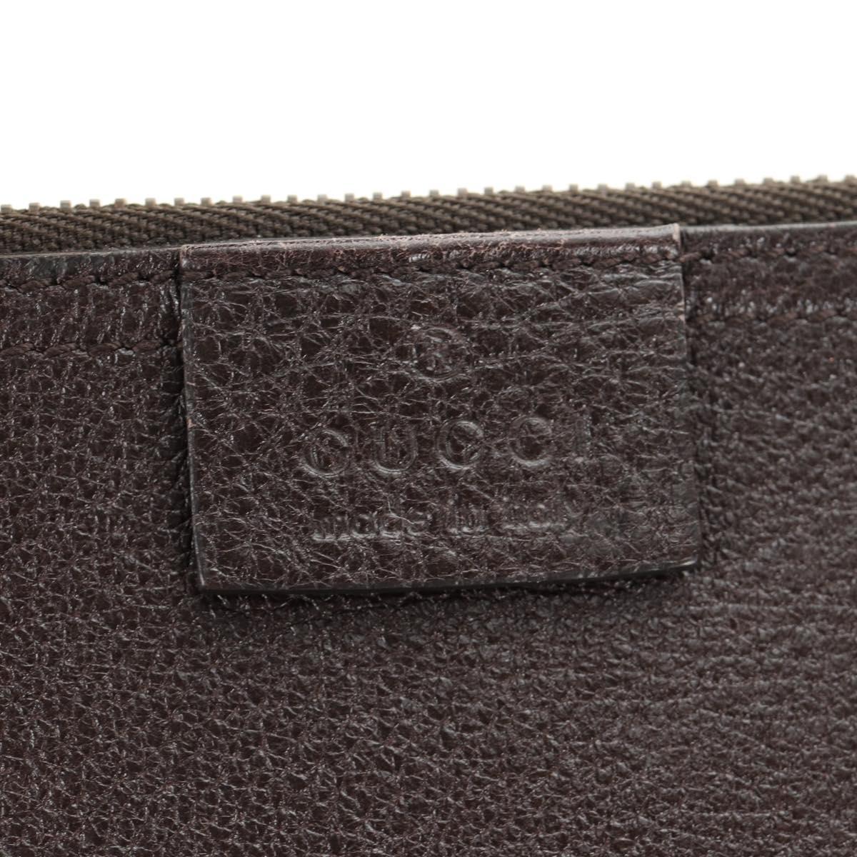 GUCCI New Jackie Web Sherry Line Bag Leather Brown Gold 365458 Auth yk20531SAM
