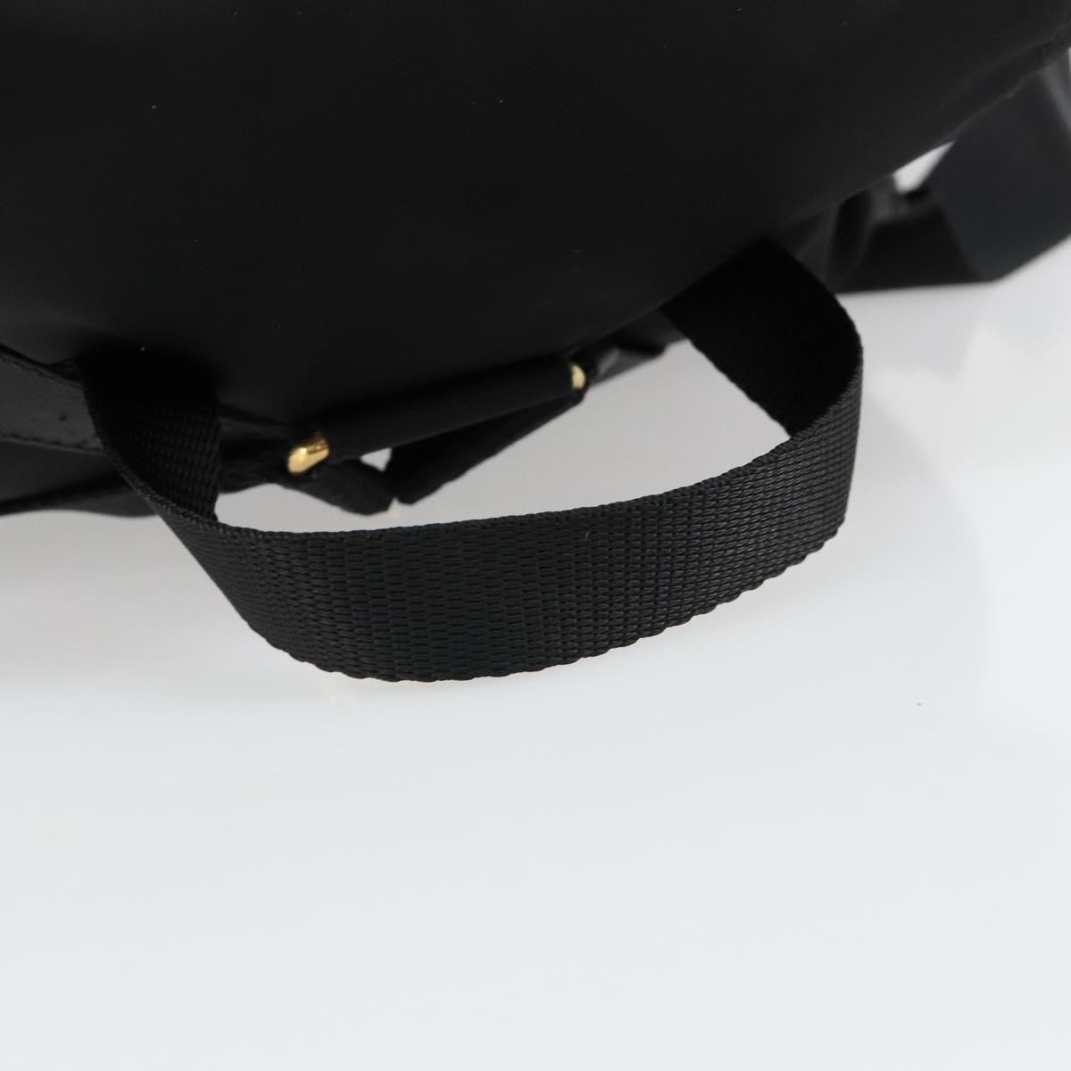 PRADA Backpack Nylon Black Gold Auth yk20532SAV