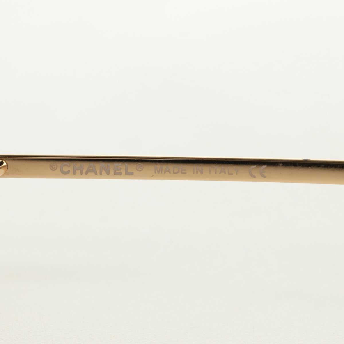 CHANEL Sunglasses Metal Gold CC Auth yk20538M