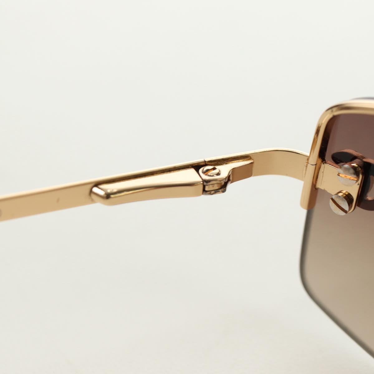 CHANEL Sunglasses Metal Gold CC Auth yk20538M