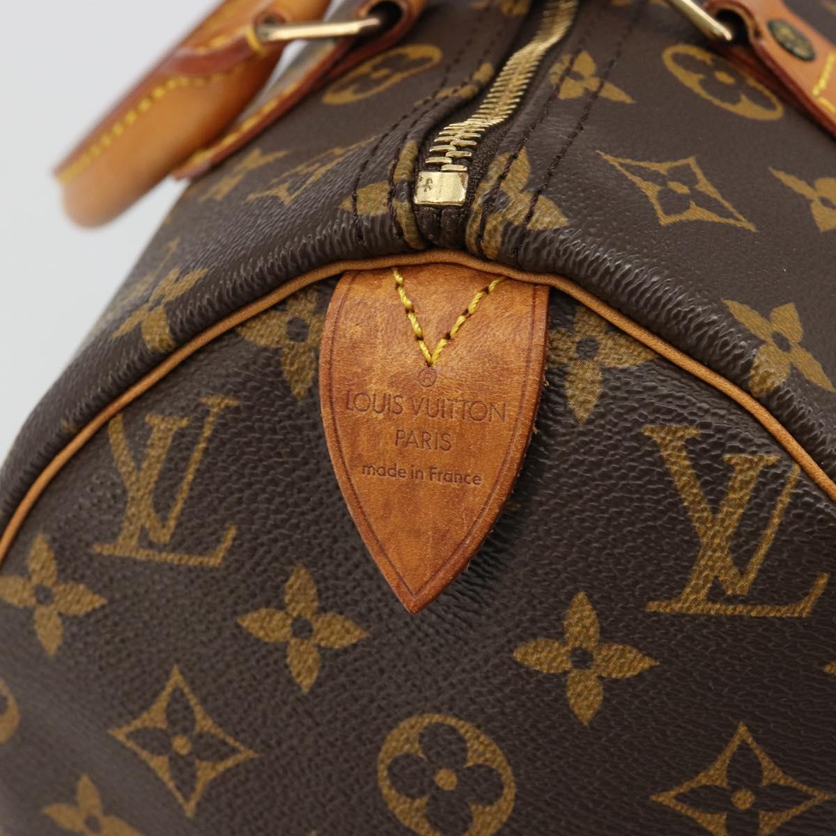 LOUIS VUITTON Monogram Speedy 30 Hand Bag M41526 LV Auth yk20541A