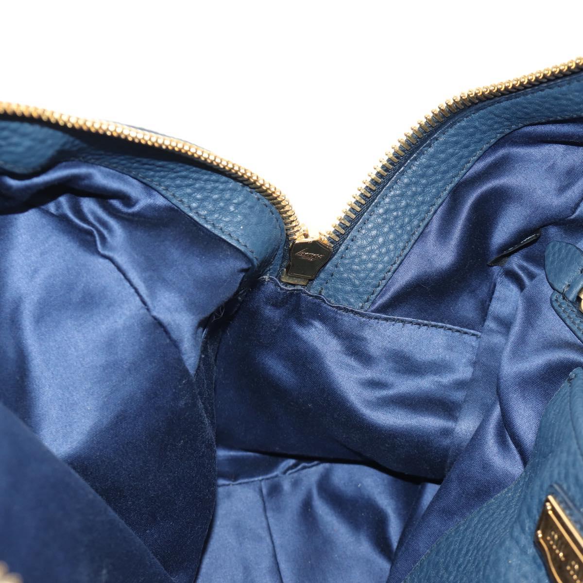 Miu Miu Shoulder Bag Leather Navy Gold Auth yk20559SAM