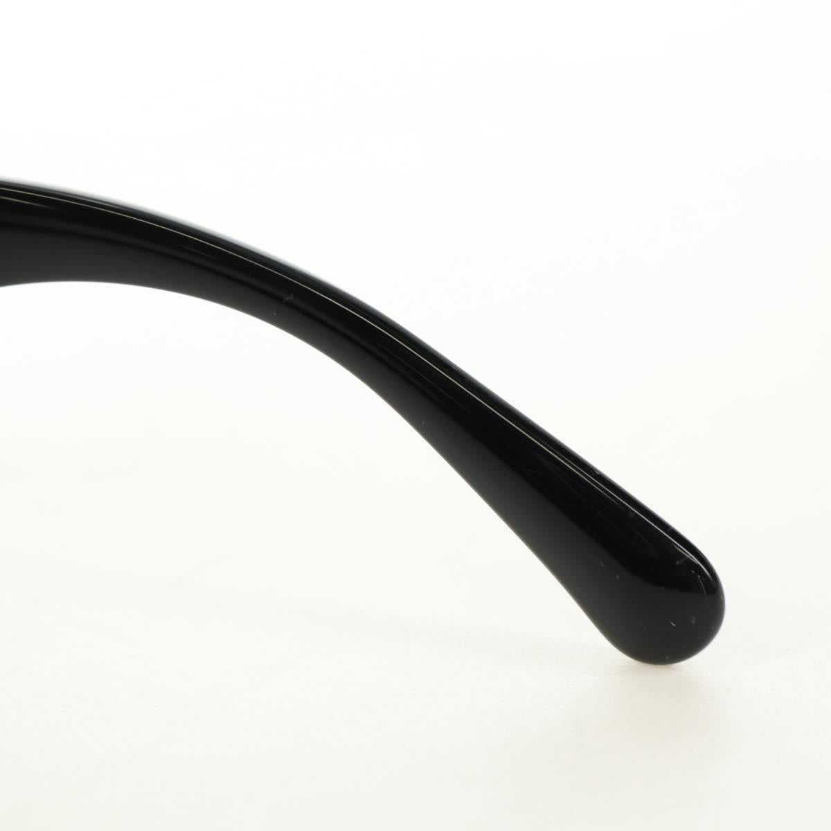 CHANEL Sunglasses Plastic Black Gold CC Auth yk20566M