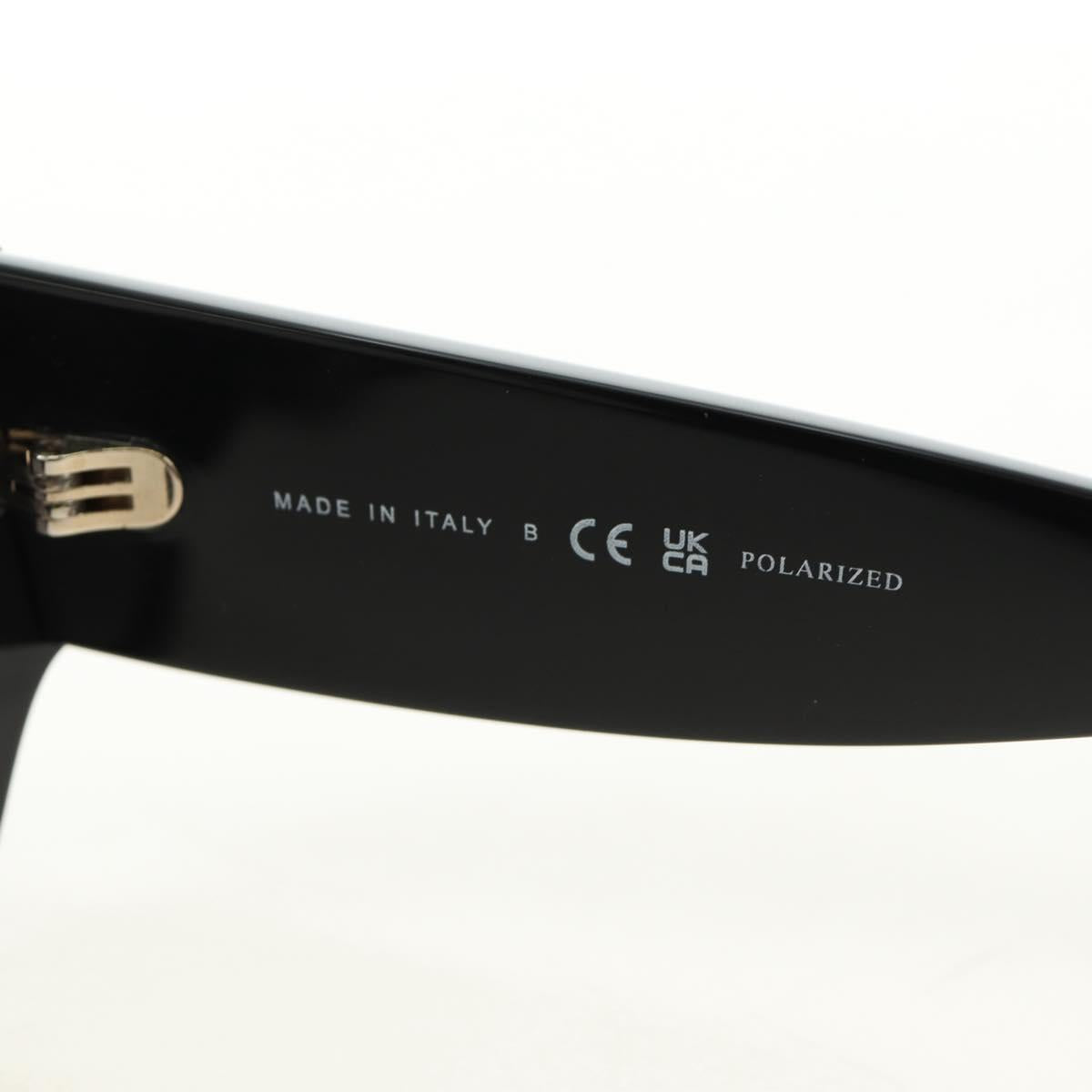 CHANEL Sunglasses Plastic Black Gold CC Auth yk20566M