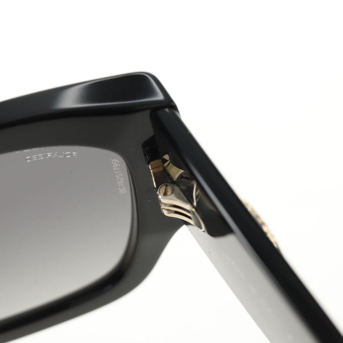 CHANEL Sunglasses Plastic Black Gold CC Auth yk20566M