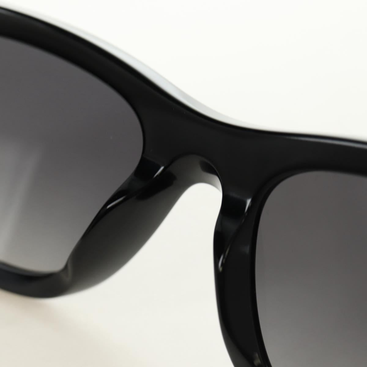 CHANEL Sunglasses Plastic Black Gold CC Auth yk20566M