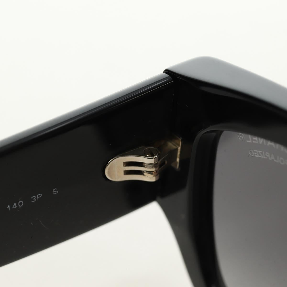 CHANEL Sunglasses Plastic Black Gold CC Auth yk20566M
