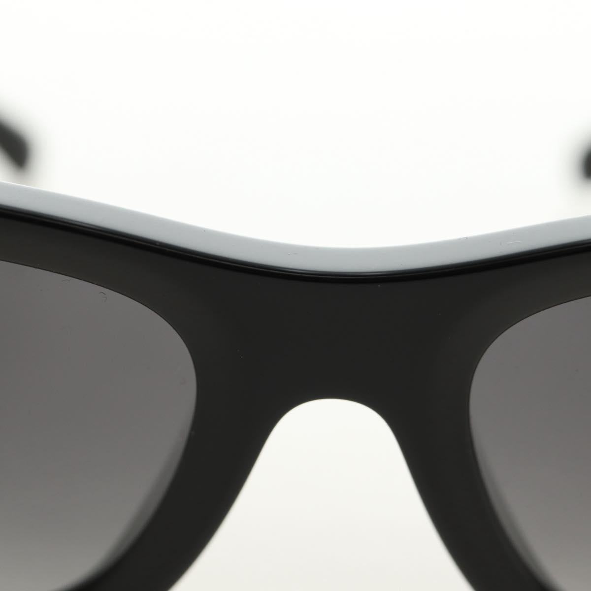 CHANEL Sunglasses Plastic Black Gold CC Auth yk20566M